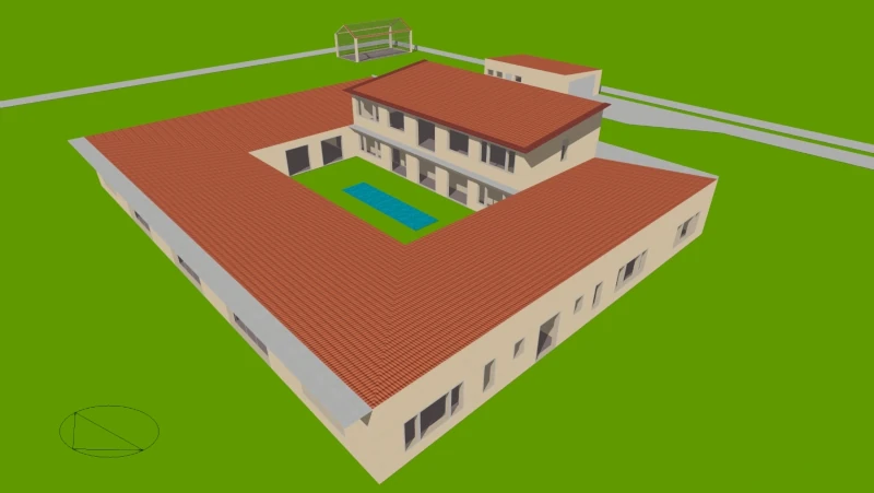 DesignBuilder visualisation of a residential building