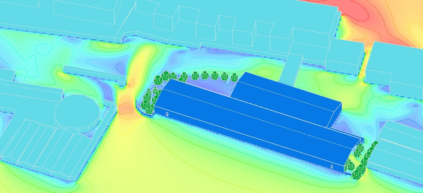 External wind simulation using DesignBuilder